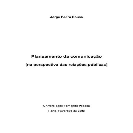 Planeamento da comunicação