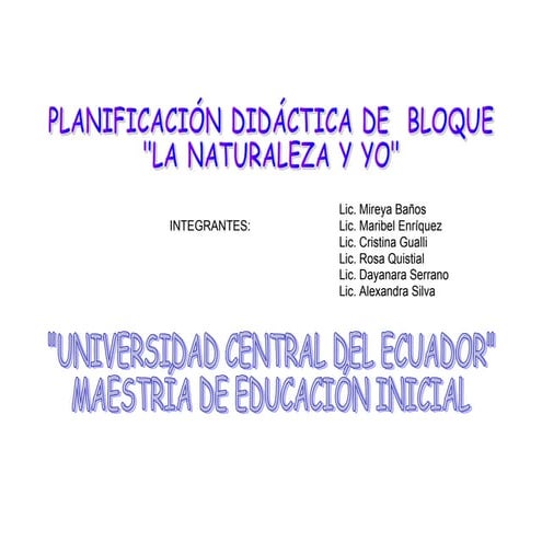 Planificacion del bloque la naturaleza y yo version 2