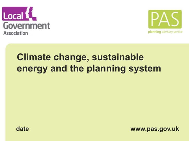Planning and sustainable energy (February 2013)