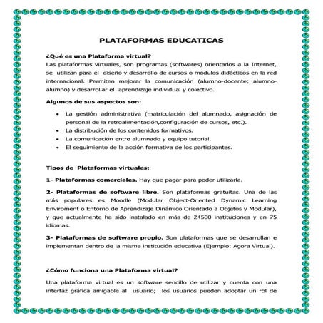 Plataformas educaticas