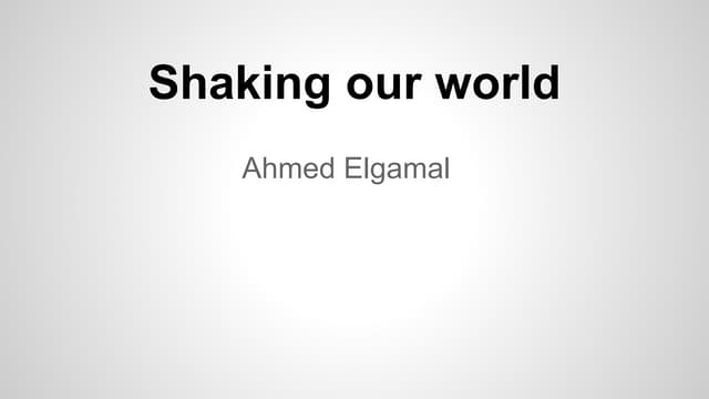 Shaking our world (Plate boundaries)