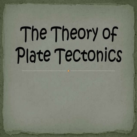 Plate tectonics
