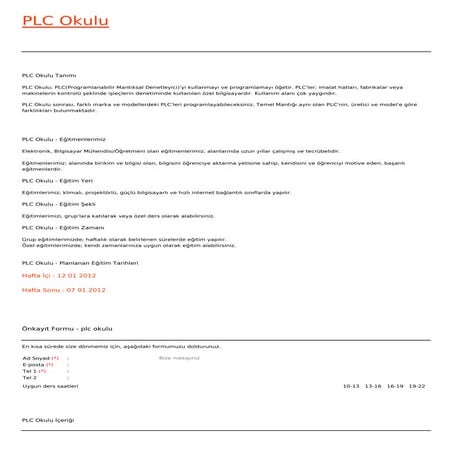 Plc okulu
