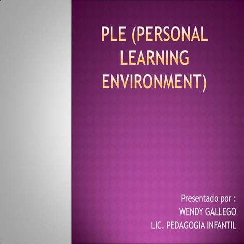 Ple (personal learning environment) diap