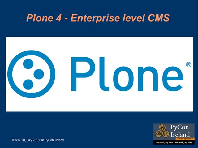 Introduction to Plone (PyCon Ireland 2010)