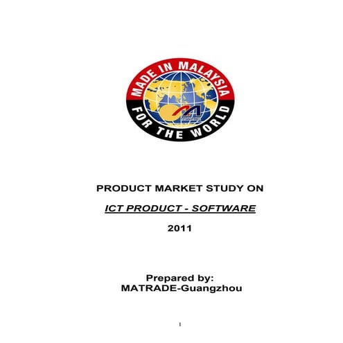 Product Market Study - ICT in China (2011)