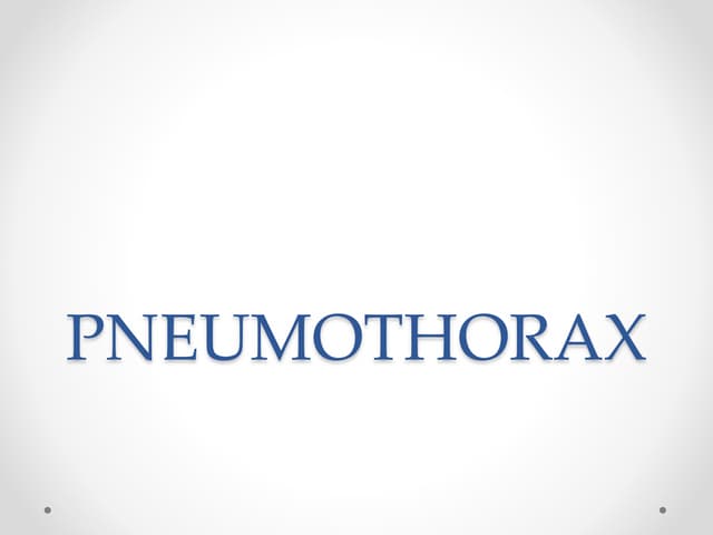 Pneumothorax