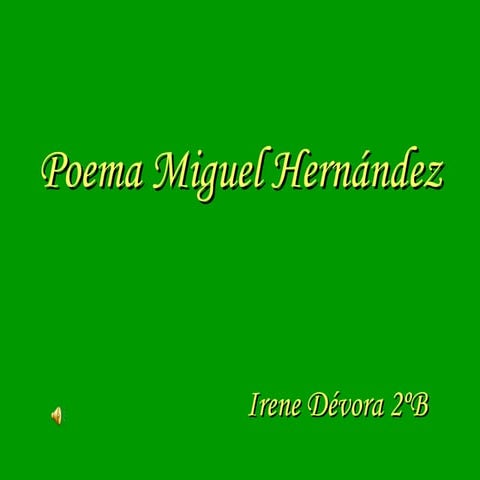 Poema miguel hernández