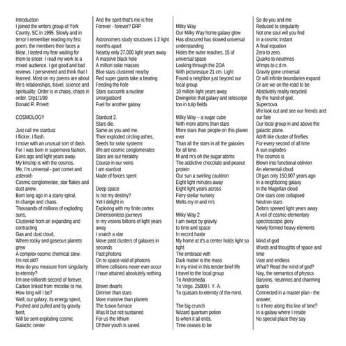 Writers group poetry