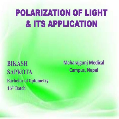 Polarization of Light and its Application (healthkura.com)