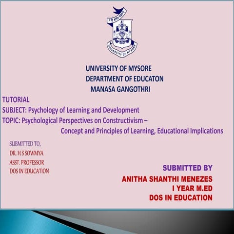 Psychologys- PPT-Tutorial-Anitha Menezes