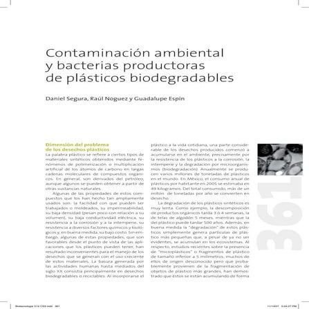 plásticos biodegradables