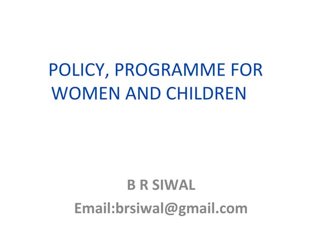 Policy Programmes For Capicity Building