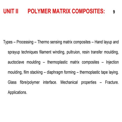 Polymer matrix composites