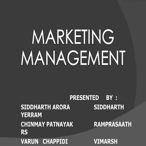 marketing management
