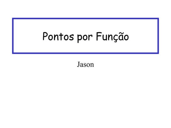 Pontos por função