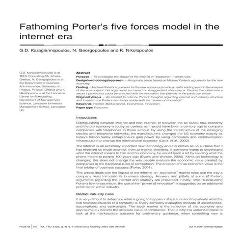 Porter five forces model