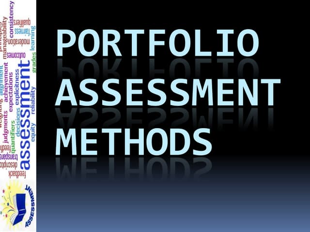 Portfolio Assessment Methods