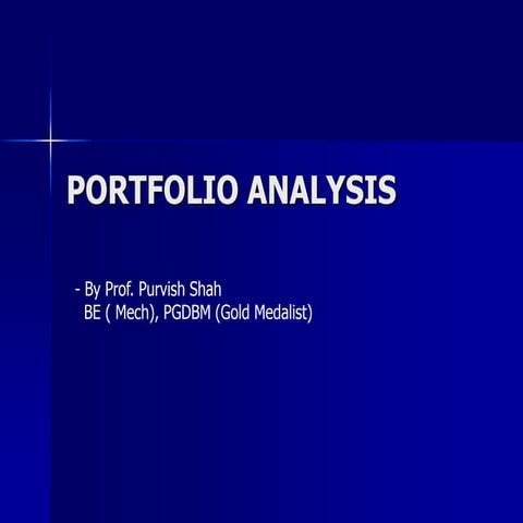 Portfolio matrix