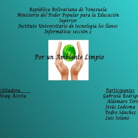 POR UN AMBIENTE LIMPIO