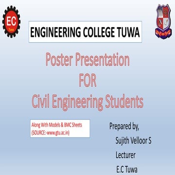 Poster presentation with models