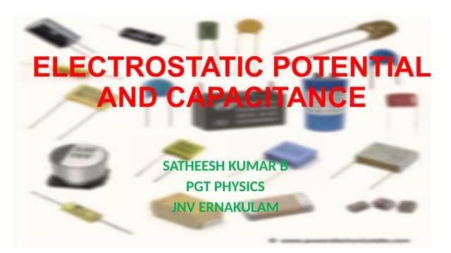 potential and capcitance PowerPoint presentation