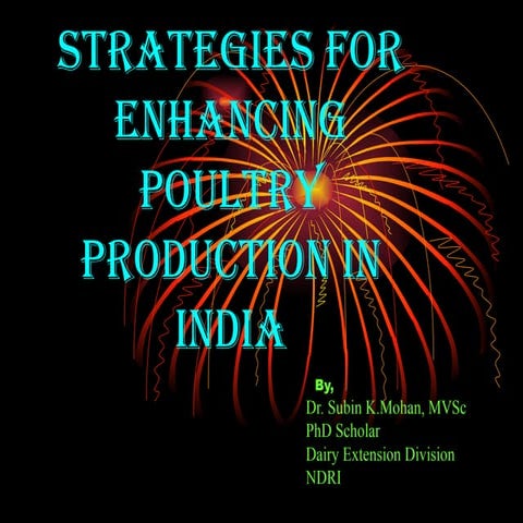 Poultry Development Strategies By Dr Subin Mohan