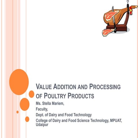 Value Added Poultry Products 