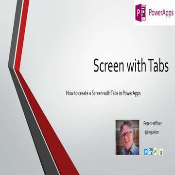 PowerApps - Canvas Screen with Tabs