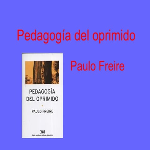 Pedagogia del oprimido