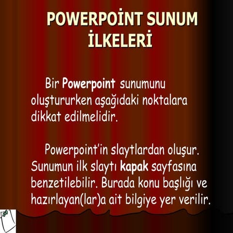 Power point sunum_ilkeleri