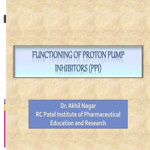 functioning of Proton pump inhibitors