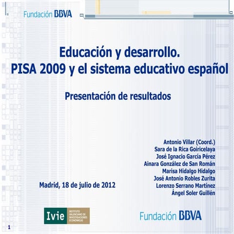 Sistema educativo español: educación y desarrollo