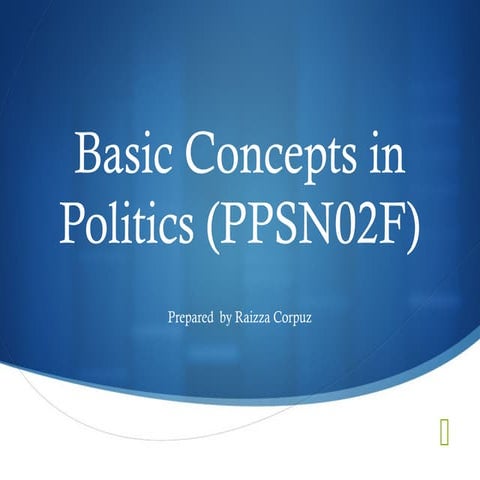 Basic Concepts in Politics 