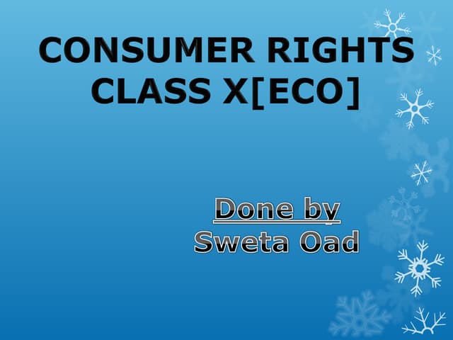 consumer rights..