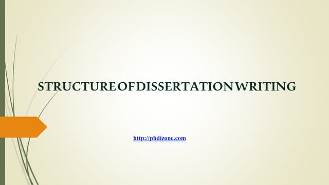 Structure Of Dissertation Writing