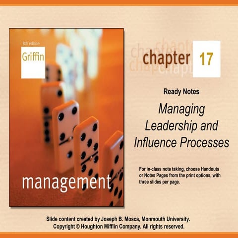 Managing Leadership and Influence Processes