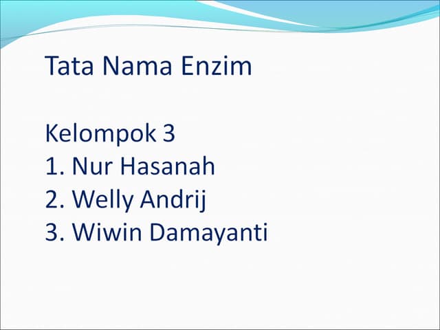 Ppt  cara penamaan enzim kel 3