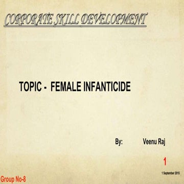 FEMALE INFANTICIDE