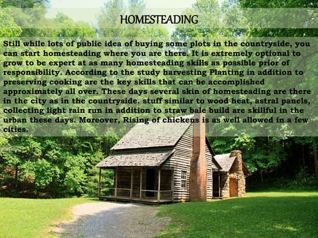 Homesteading
