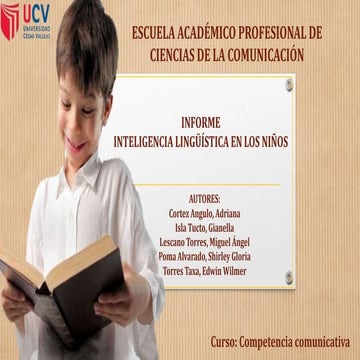 Inteligencia Linguistica en niños 