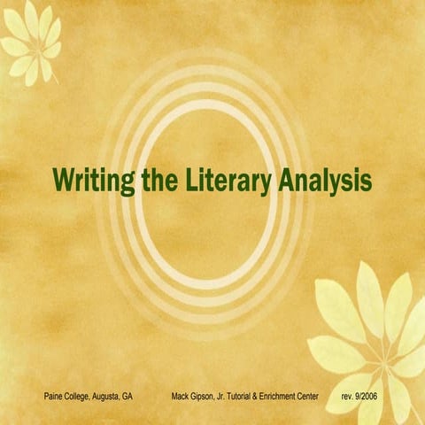 Pptliteraryanalysis