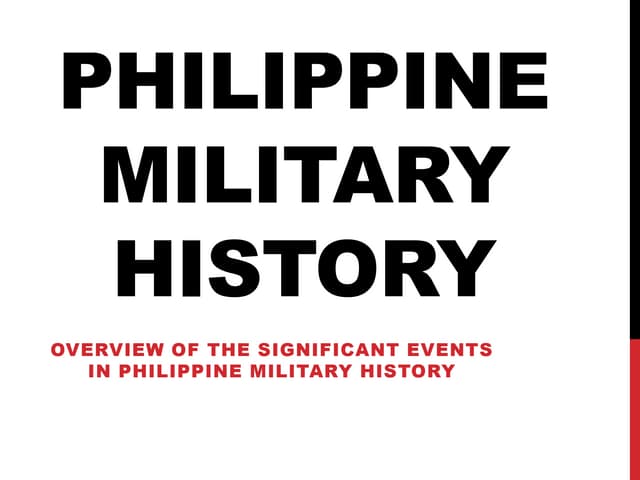 Philippine Military History