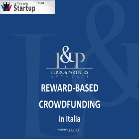 Reward-based Crowdfunding in Italia