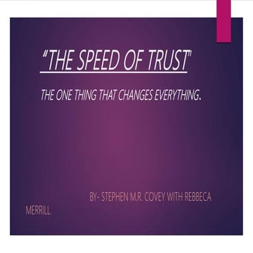 speed of trust-business communication