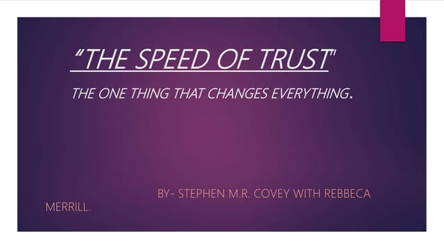 speed of trust-business communication