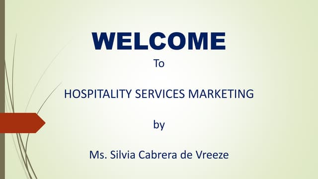 Hospitality Marketing