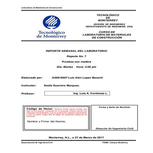 Practica prueba de madera a la compresión.