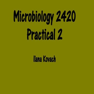 Microbiology Practical 2!!!! i will miss this class! (Ilana Kovach)