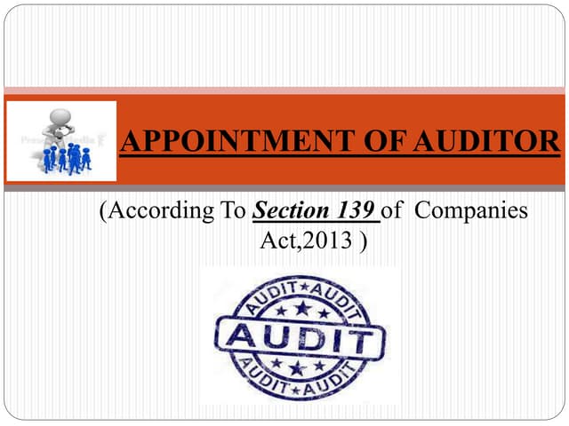 appointment of auditor